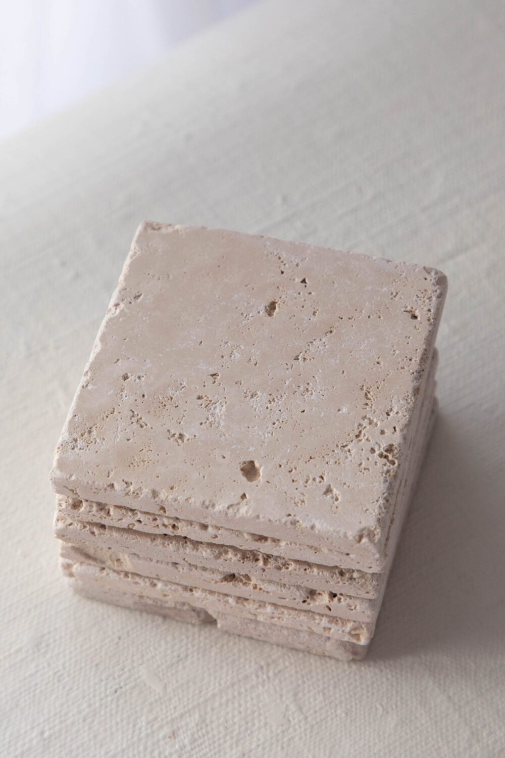 MAGGIE COASTER - TRAVERTINE